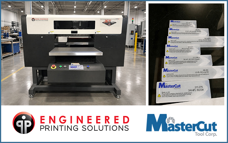 MasterCut direct-to-object printer beside MasterCut ink packages