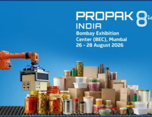 ProPak India 2026 graphic with packaging products and robotic arm; BEC Mumbai, 26–28 August
